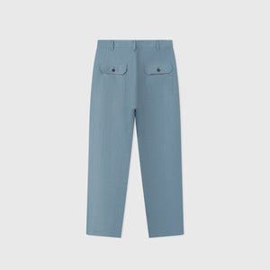 Pantalon Dustin en Lin — Vert Paon