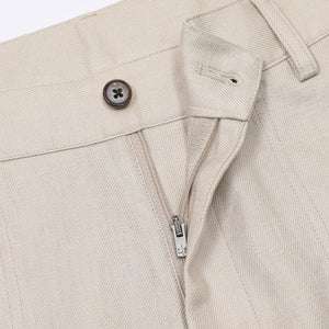 Pantalon Dustin en Lin — Beige Clair