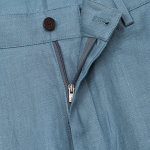 Pantalon Dustin en Lin — Vert Paon