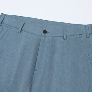 Pantalon Dustin en Lin — Vert Paon