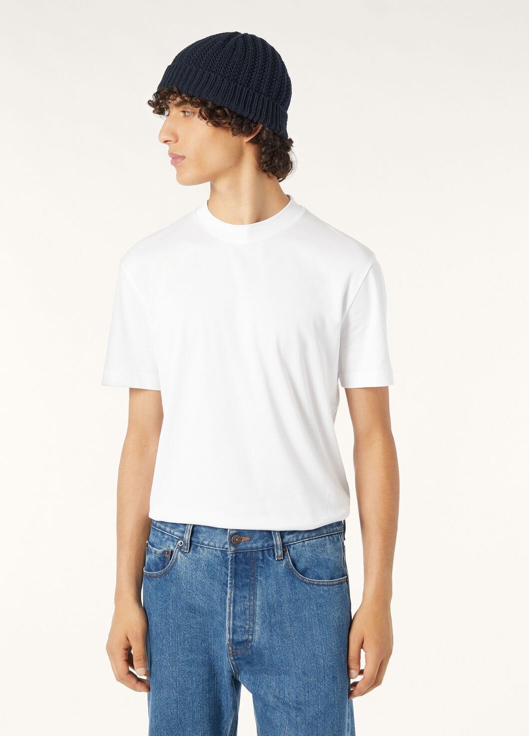 Ray T-Shirt Cotton Optical — Blanc