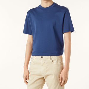 Ray T-Shirt Cotton Optical — Bleu Spiruline