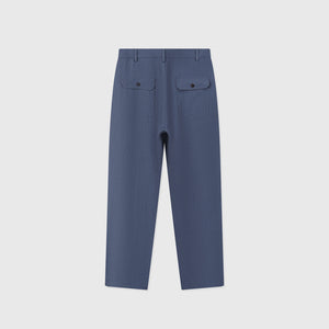 Pantalon Dustin en Lin — Bleu Denim