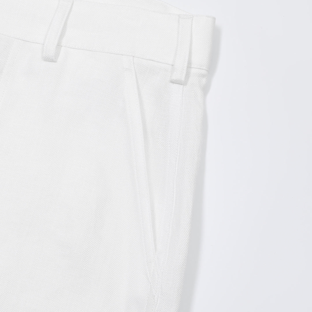 Pantalon Dustin en Lin — Blanc Cassé