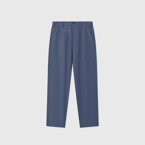 Pantalon Dustin en Lin — Bleu Denim
