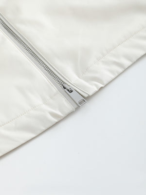 Veste Légère Beige Zippée