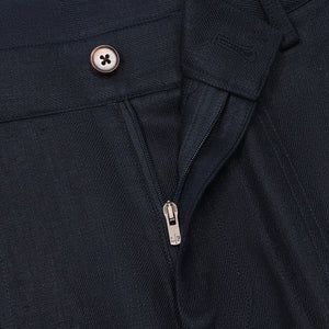 Pantalon Dustin en Lin — Bleu Marine